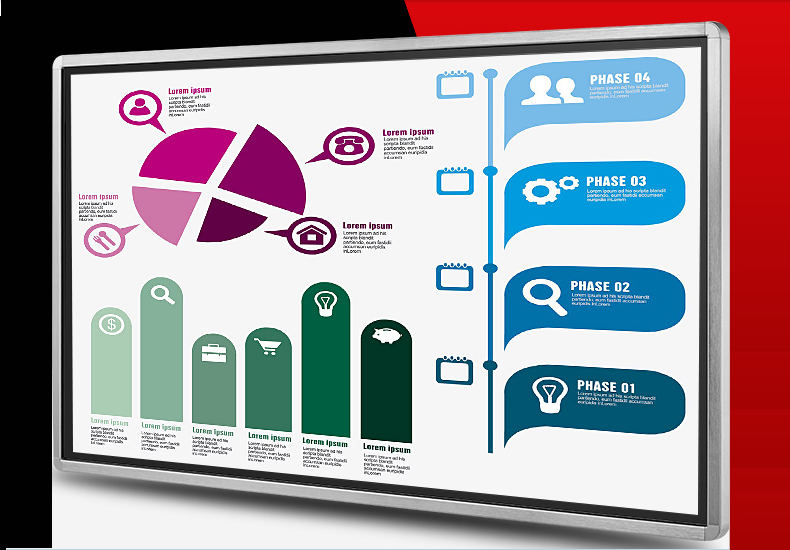 壁挂触摸广告机