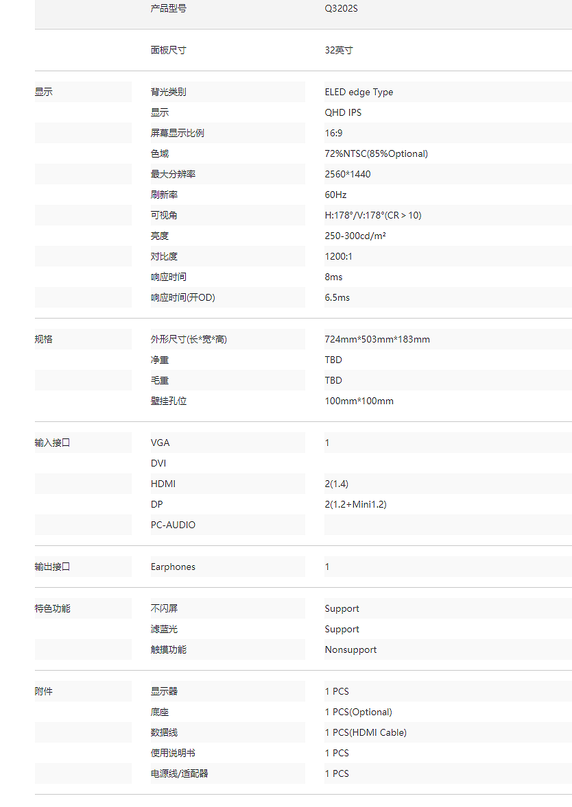 Q3202S 电竞显示器(图2)