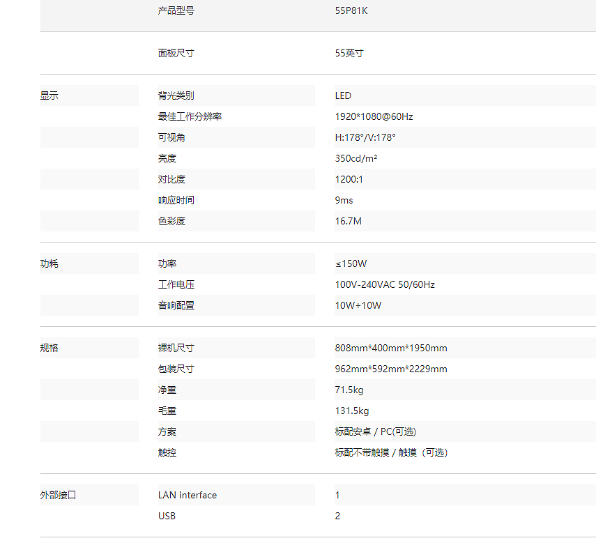 55P81K 数字标牌(图2)