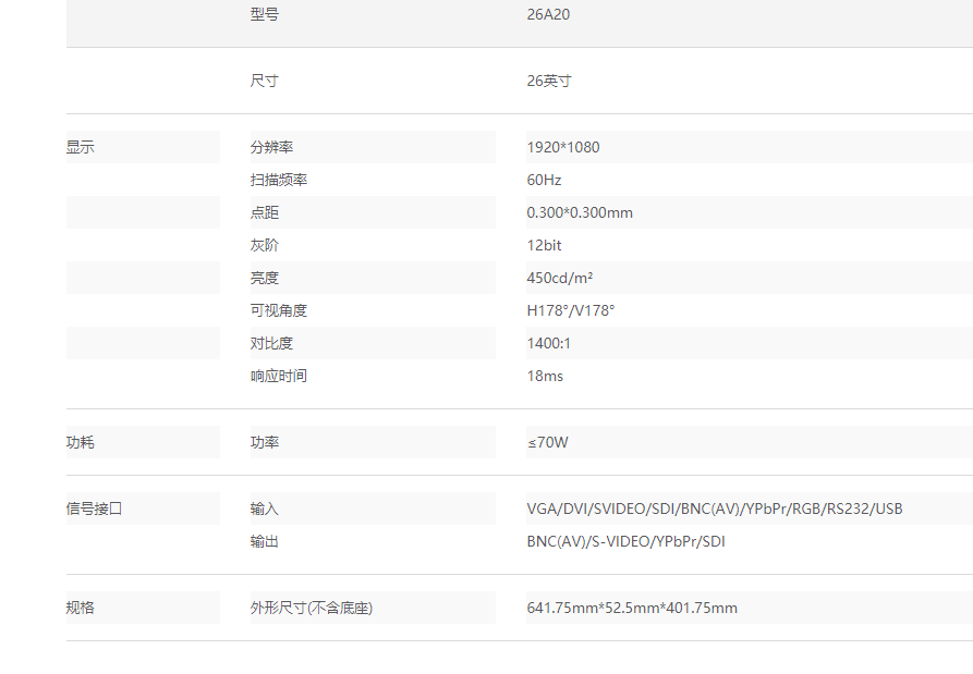 26A20 内窥显示器(图2)